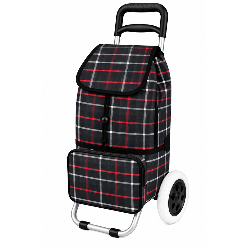 ST-02 Black Check 2 Wheeler Shopping Trolley (New) (image for) ST-02 Black Check 2 Wheeler Shopping Trolley (New)